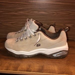 Sketchers Sport Women’s Premium Leather Tan Sneakers. Size 10.